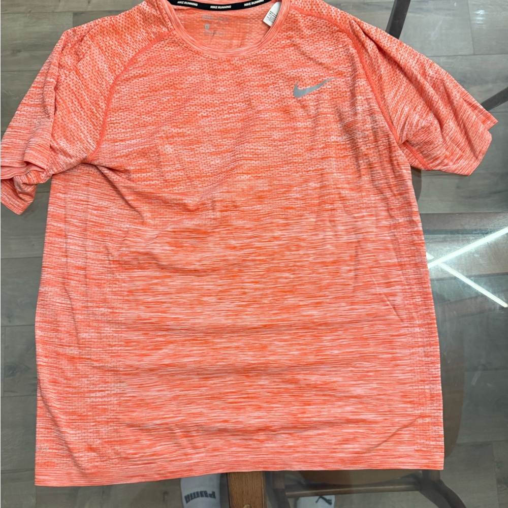 Nike Men's Orange Dri Fit shirt Xl